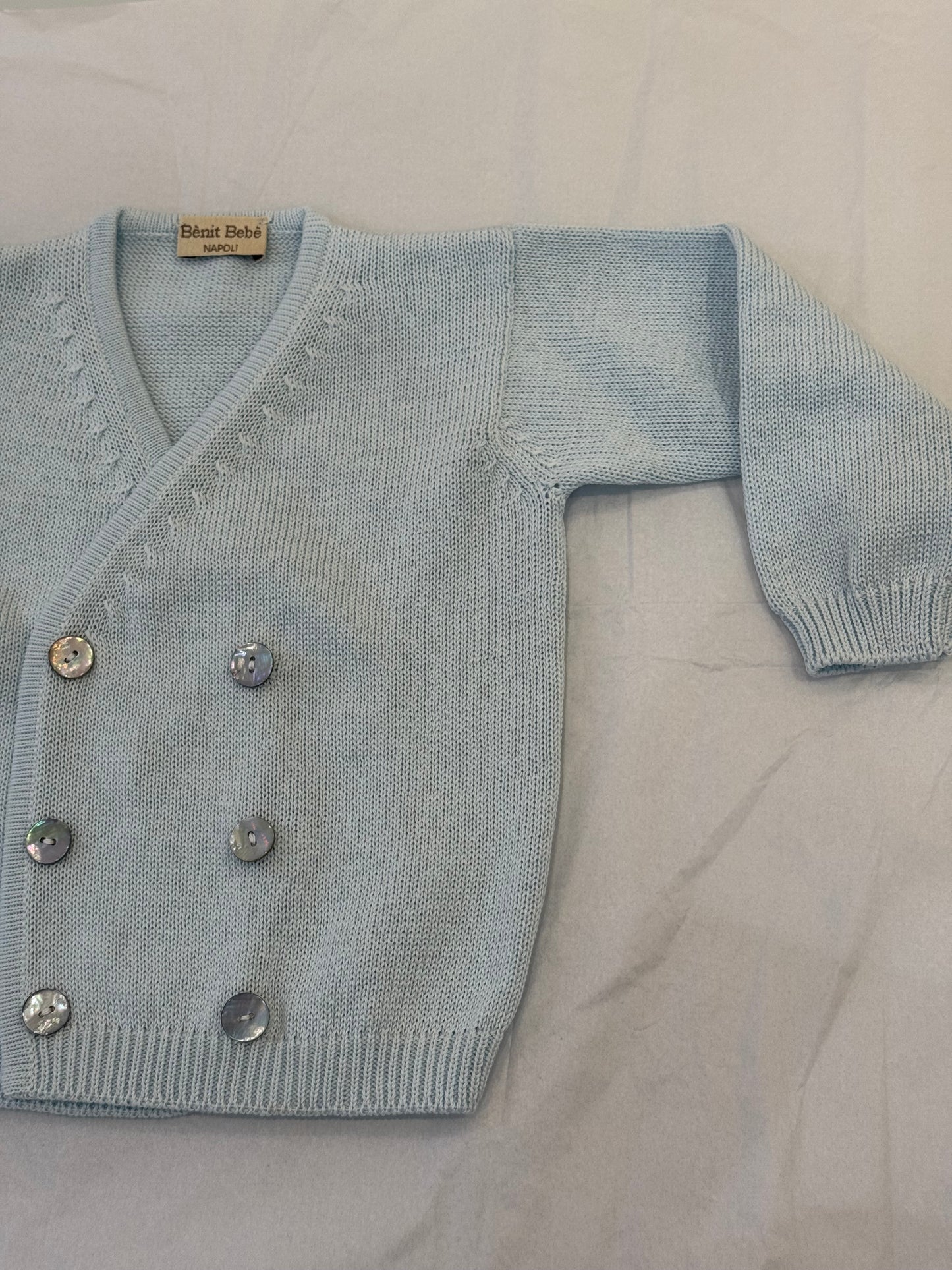 Giacchina Doppiopetto Neonato in Puro Cotone